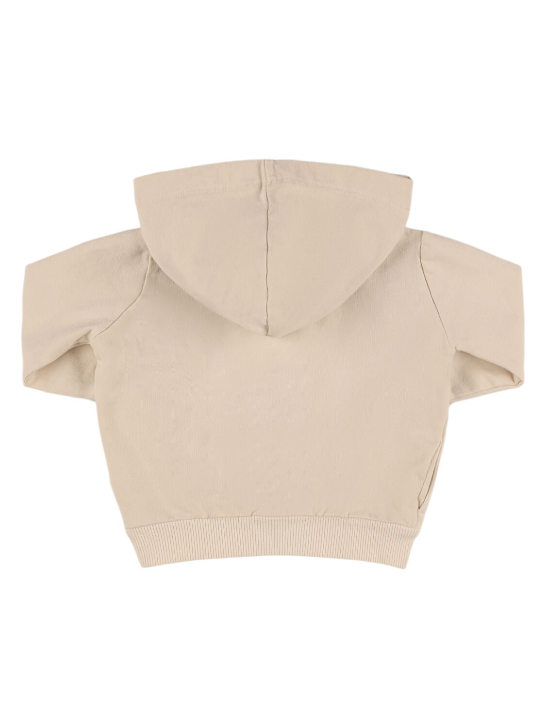 Shop 1+ In The Family Cotton Blend Full-zip Hooded Sweatshirt In Beige