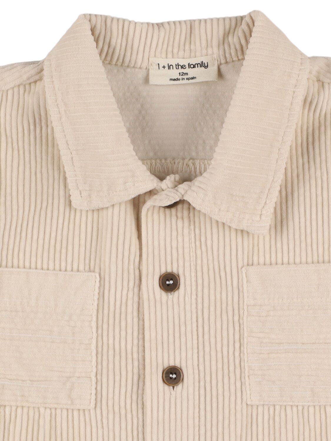 Shop 1+ In The Family Cotton Corduroy Shirt In Beige