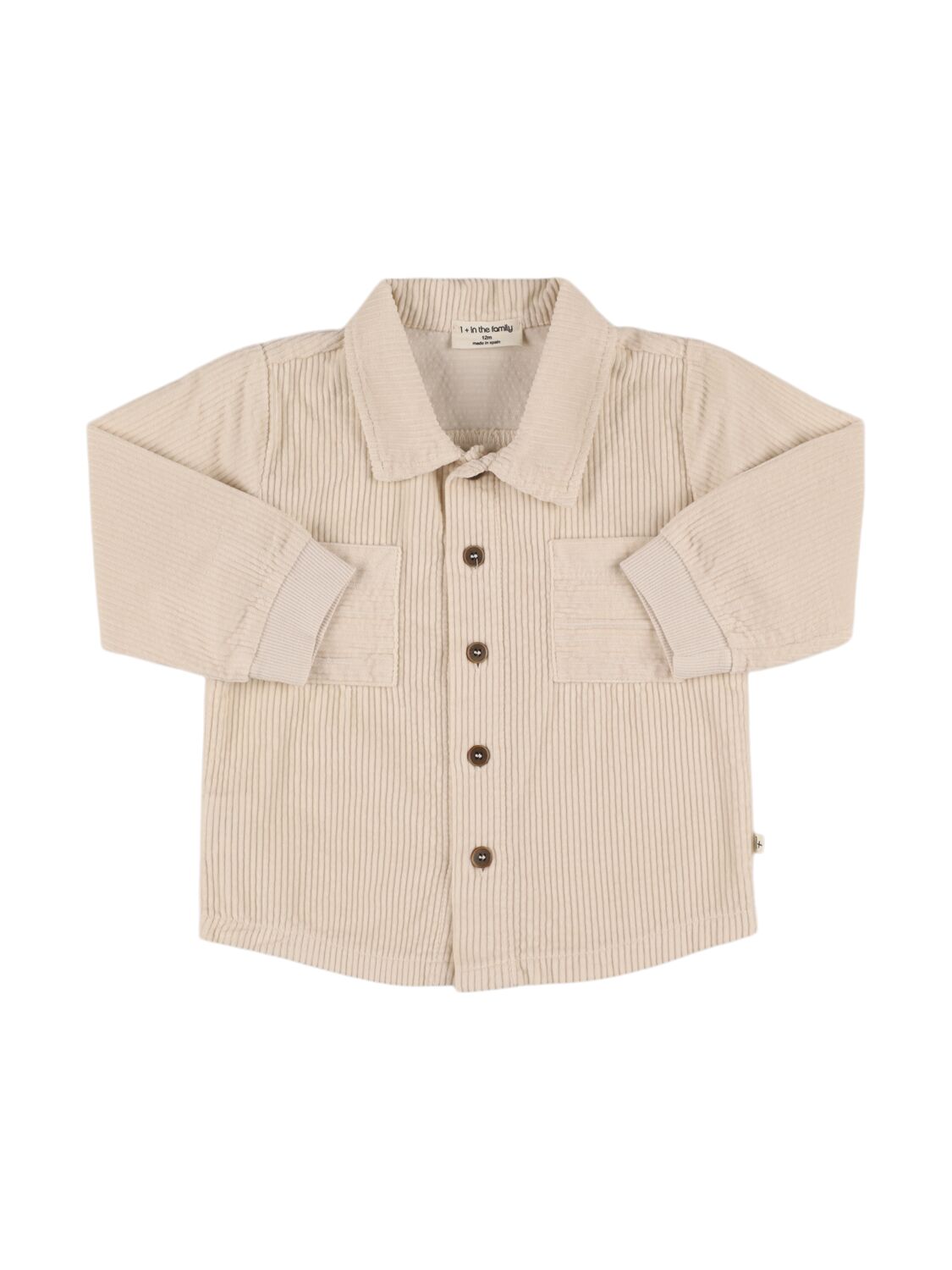 1+ In The Family Babies' Cotton Corduroy Shirt In Beige