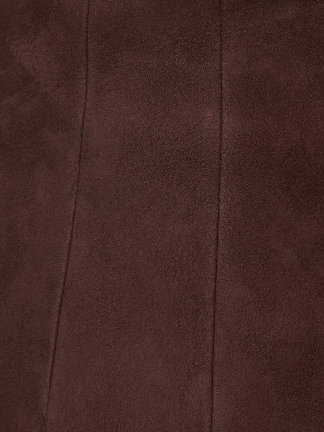 KHAITE LOXLEY LEATHER LONG SKIRT 