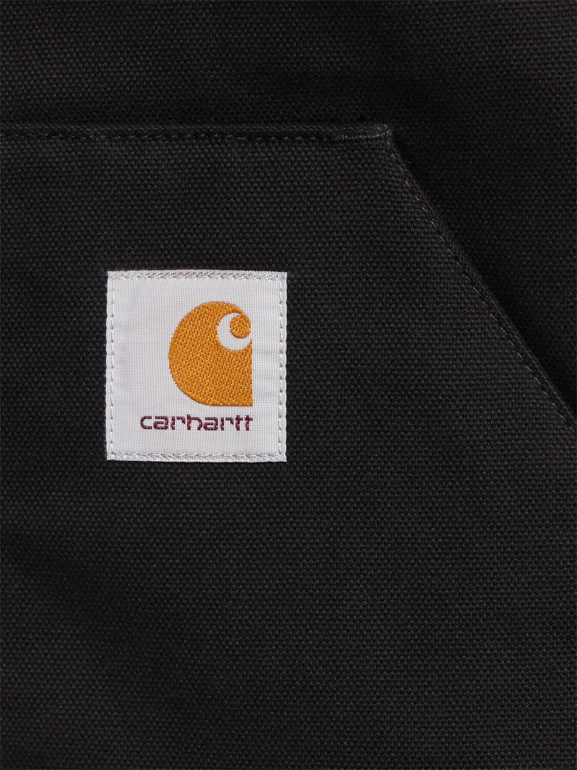 Shop Carhartt Dearbon Canvas Vest In Black