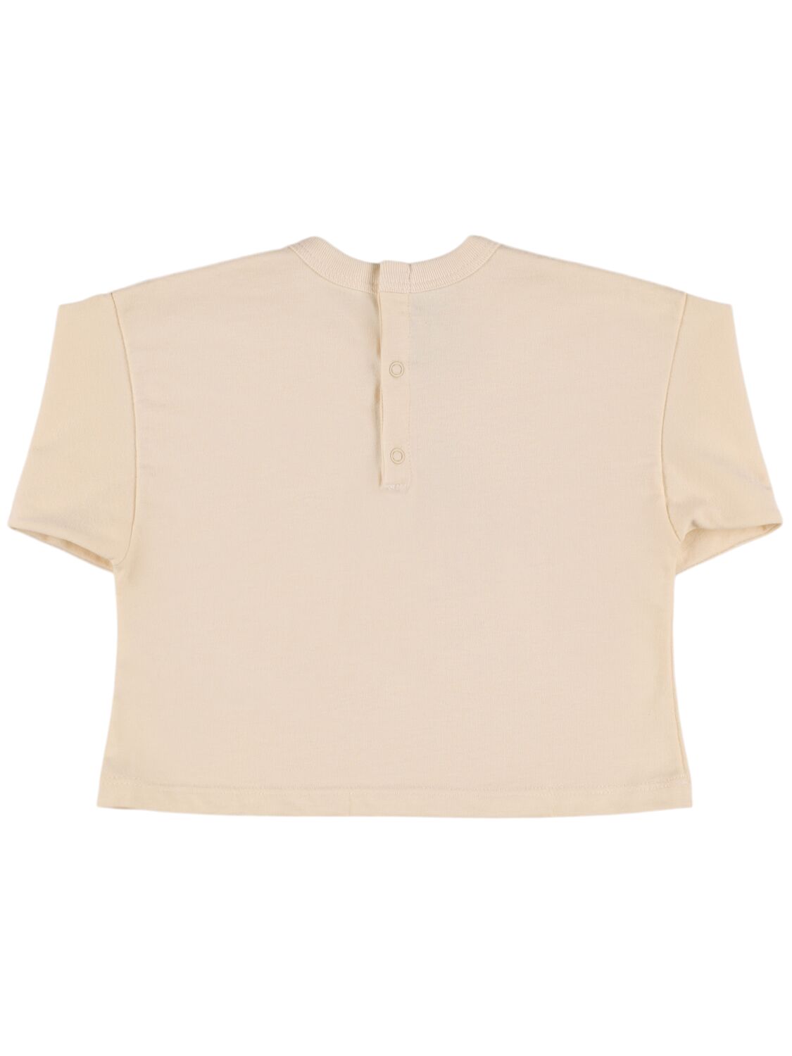 Shop Petit Bateau Printed Cotton T-shirt In Beige