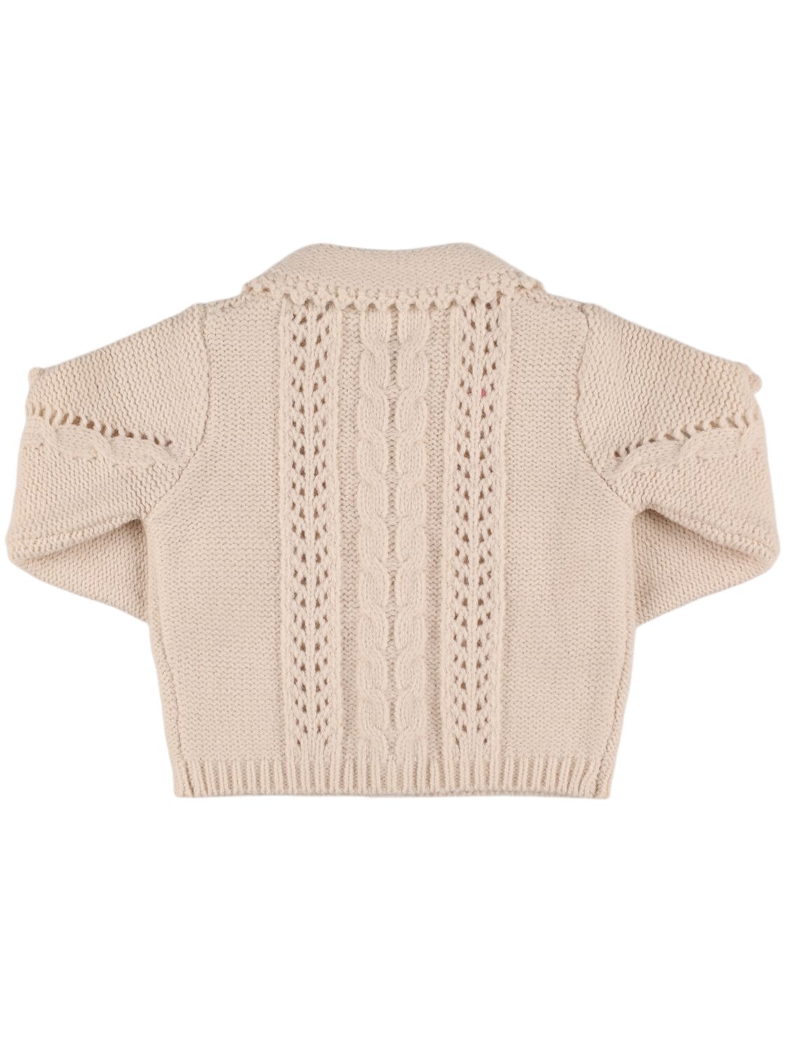 Shop Louise Misha Wool Blend Knit Cardigan In Cream