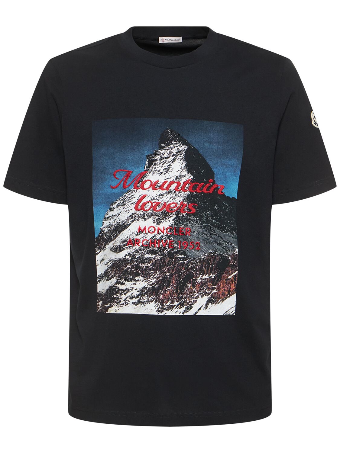 MONCLER EMERIZED COTTON T-SHIRT 