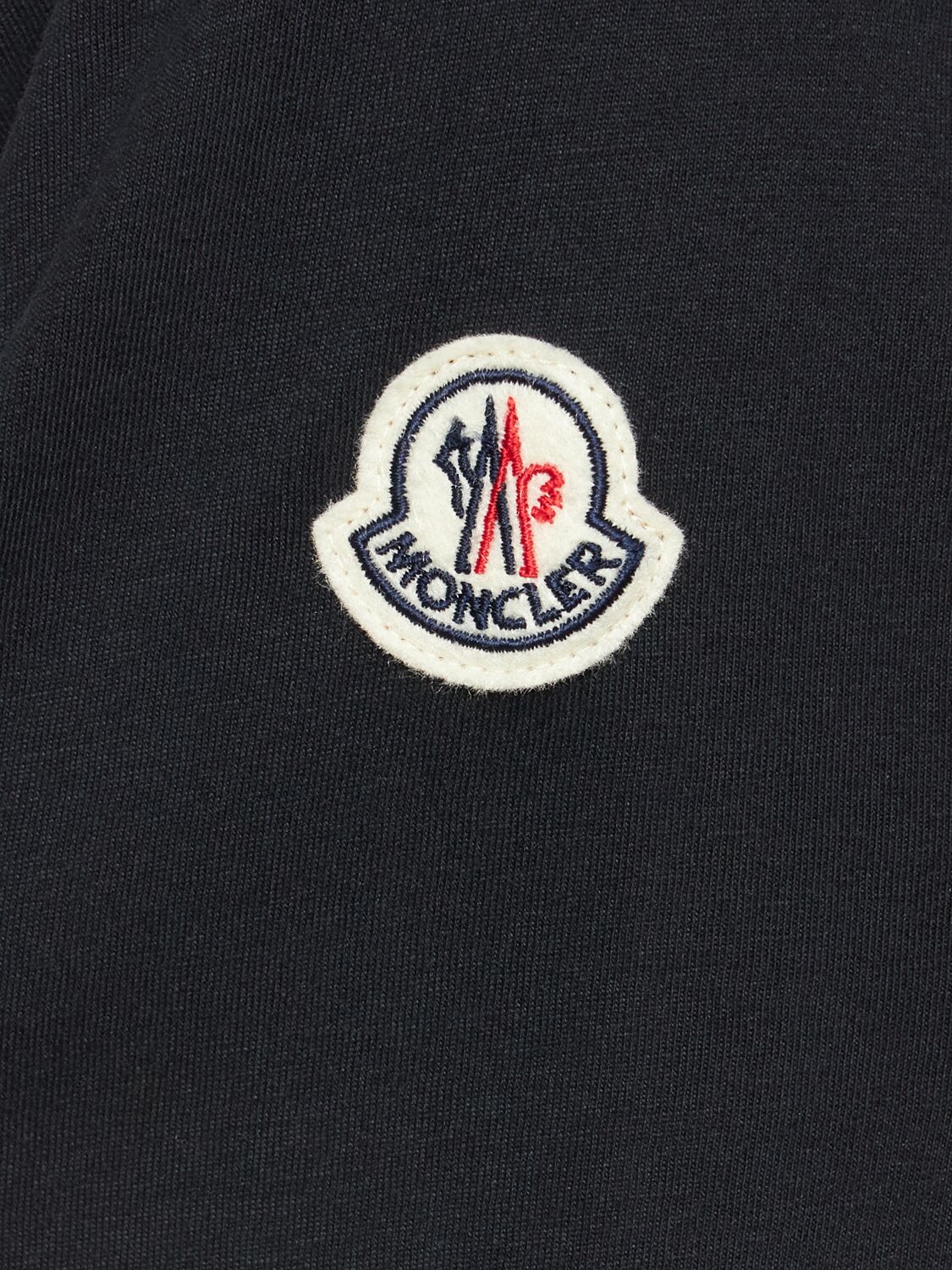 MONCLER EMERIZED COTTON T-SHIRT 