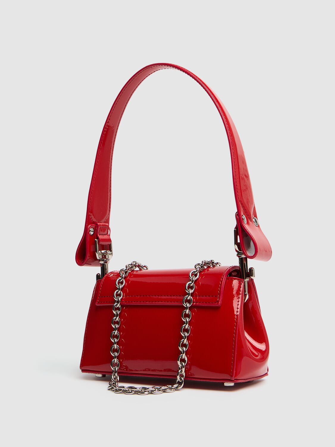 Shop Vivienne Westwood Small Hazel Patent Leather Bag In Red Enamel