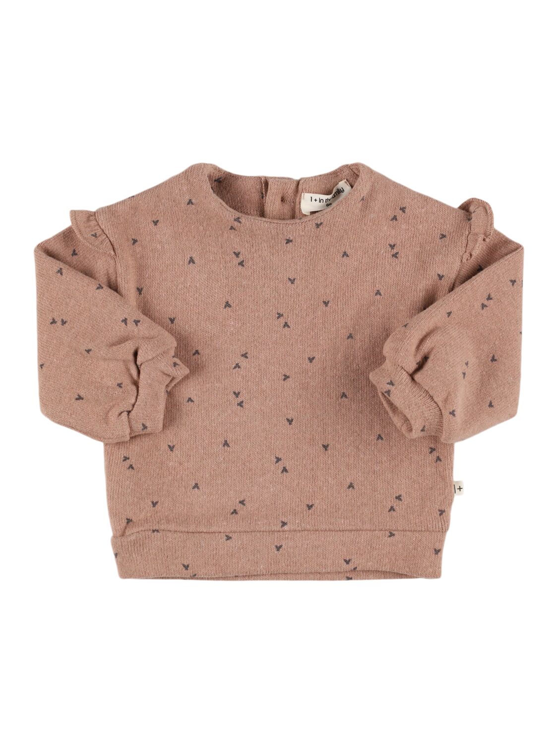 1+ In The Family Printed Cotton Blend Sweatshirt In Pink