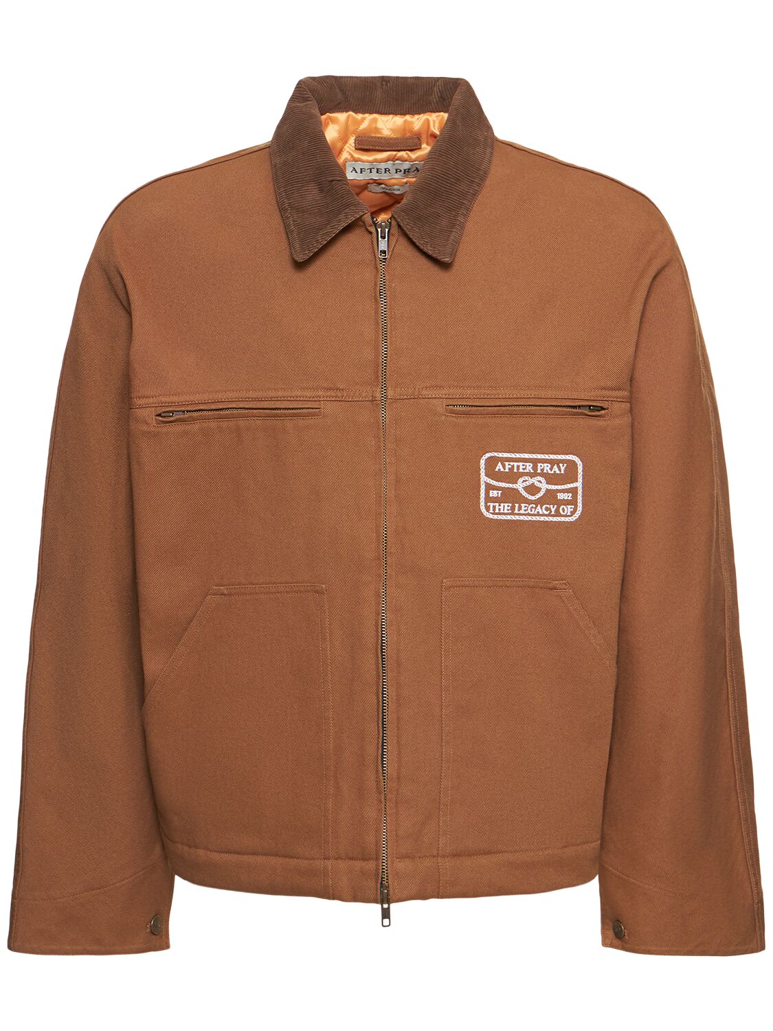 After Pray Hunt Washed Work Jacket In Brown