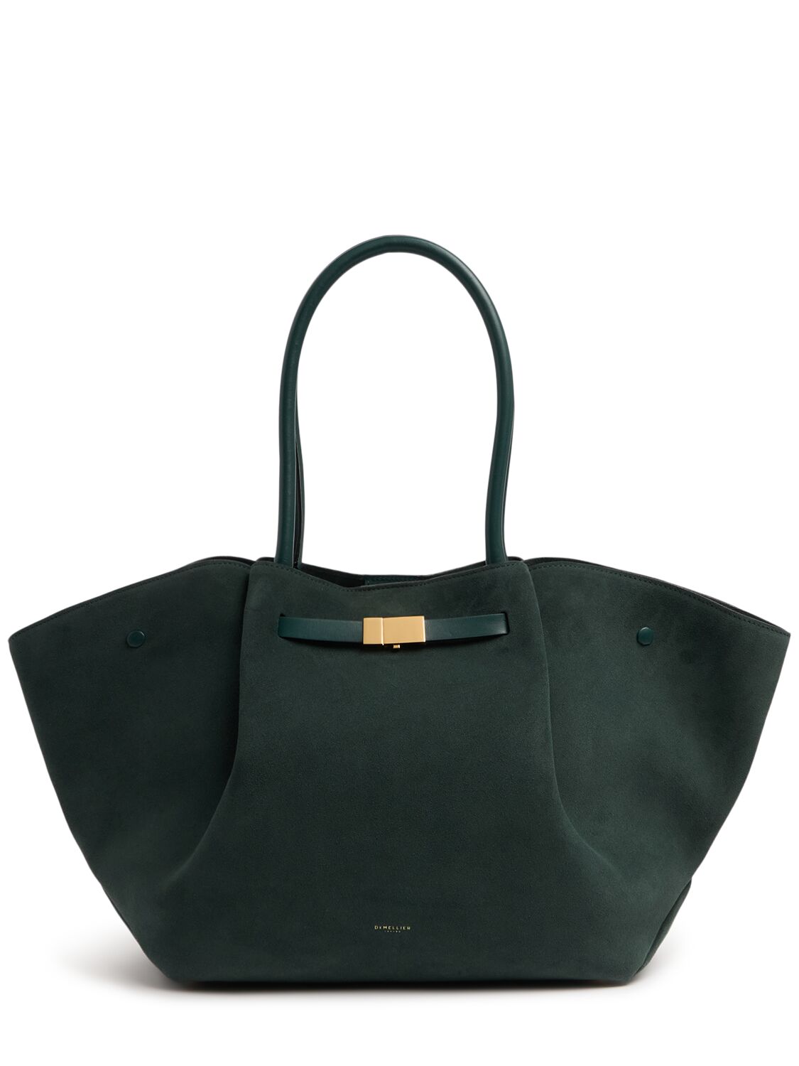 Demellier New York Suede Tote Bag In Forest Green