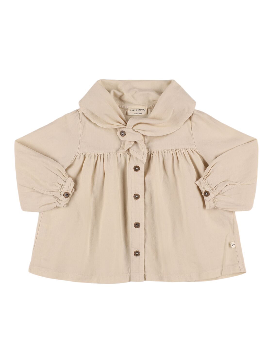 1+ In The Family Cotton & Viscose Shirt In Beige