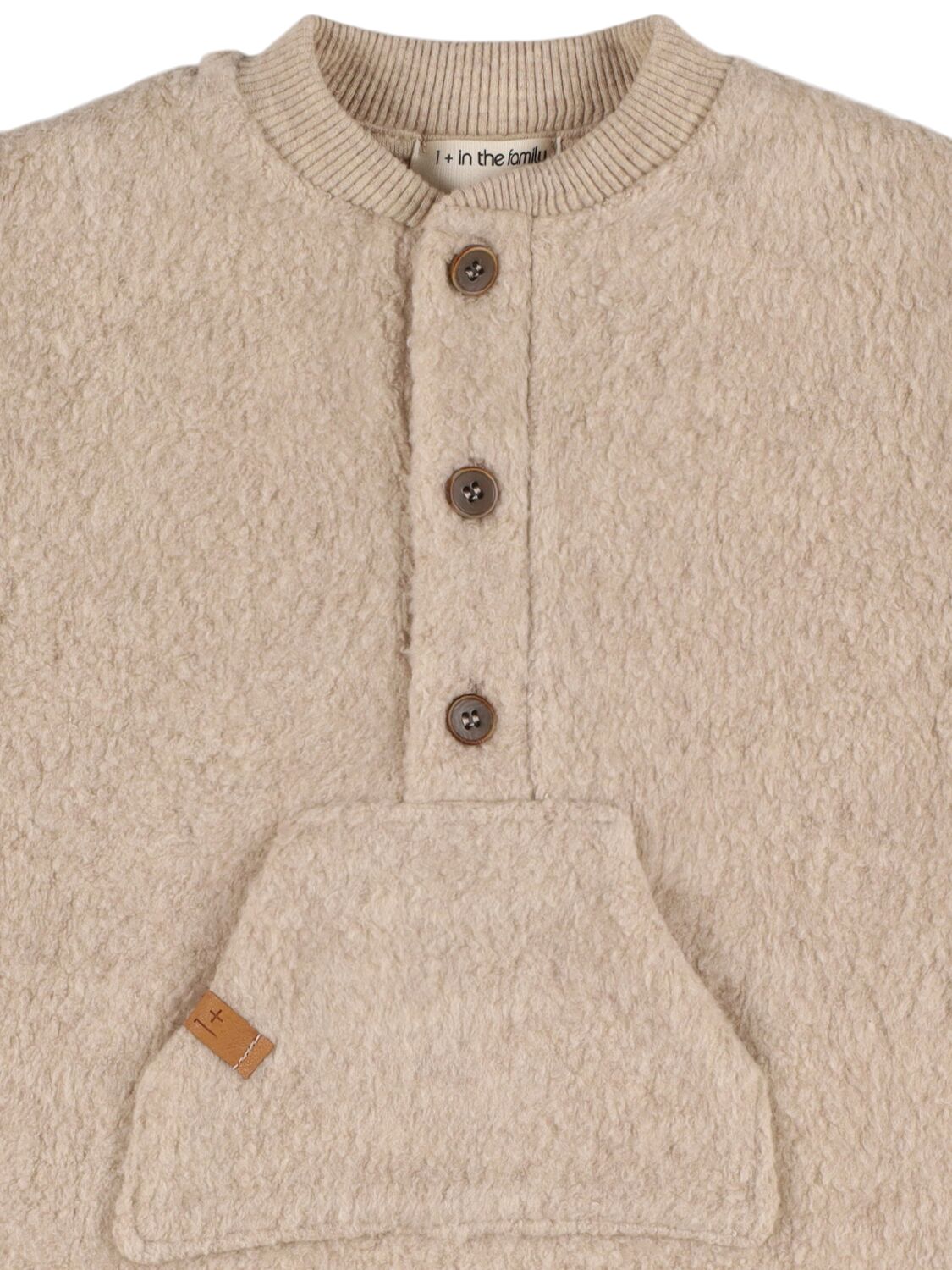 1+ In The Family Cotton Blend Romper In Beige