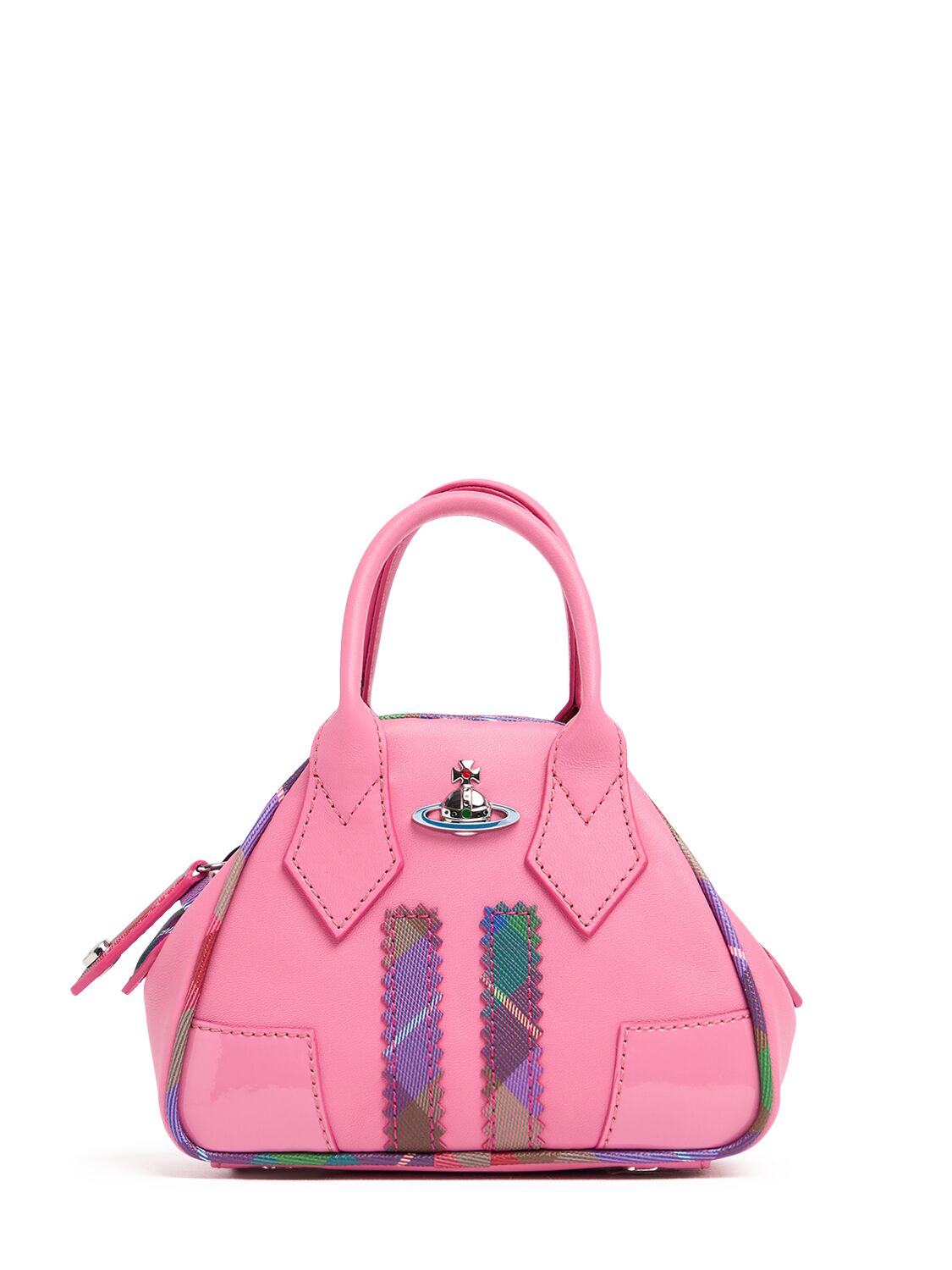 Vivienne Westwood Mini Yasmine Chain Napa Leather Bag In Pink