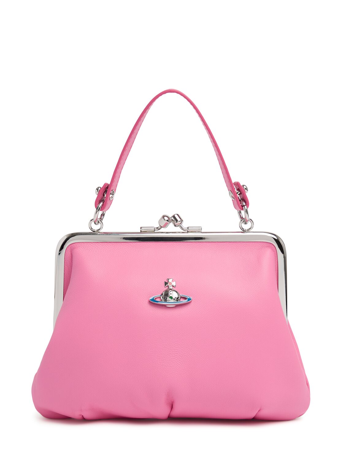 Vivienne Westwood Granny Frame Napa Leather Bag In Pink