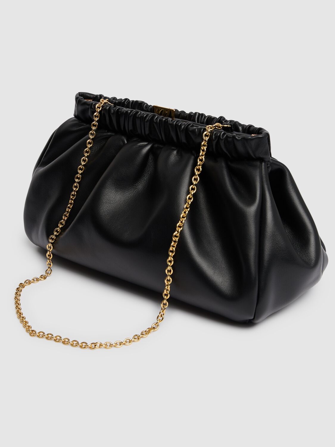 Shop Demellier Miami Smooth Leather Clutch In Black