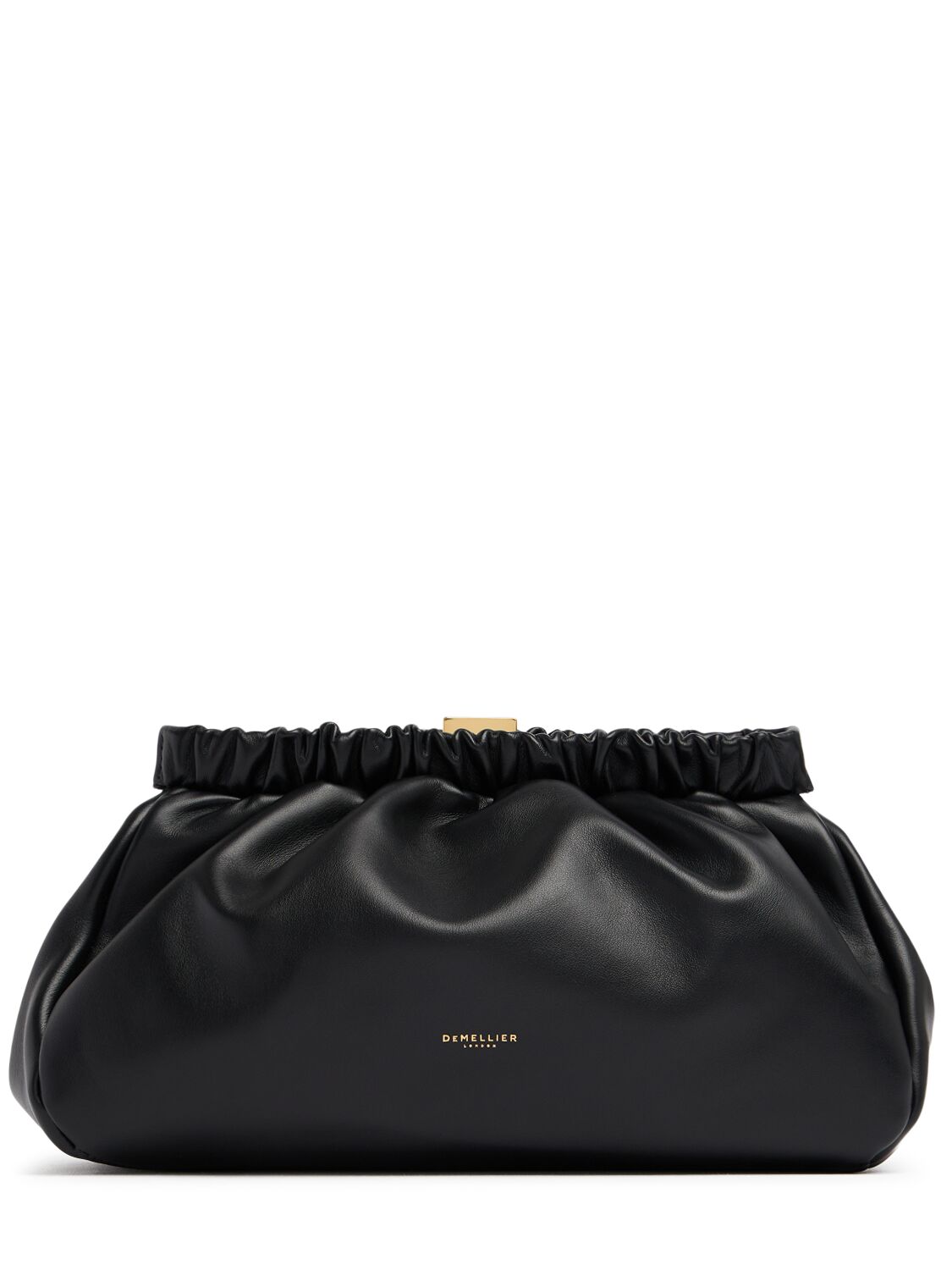 Demellier Miami Smooth Leather Clutch In Black