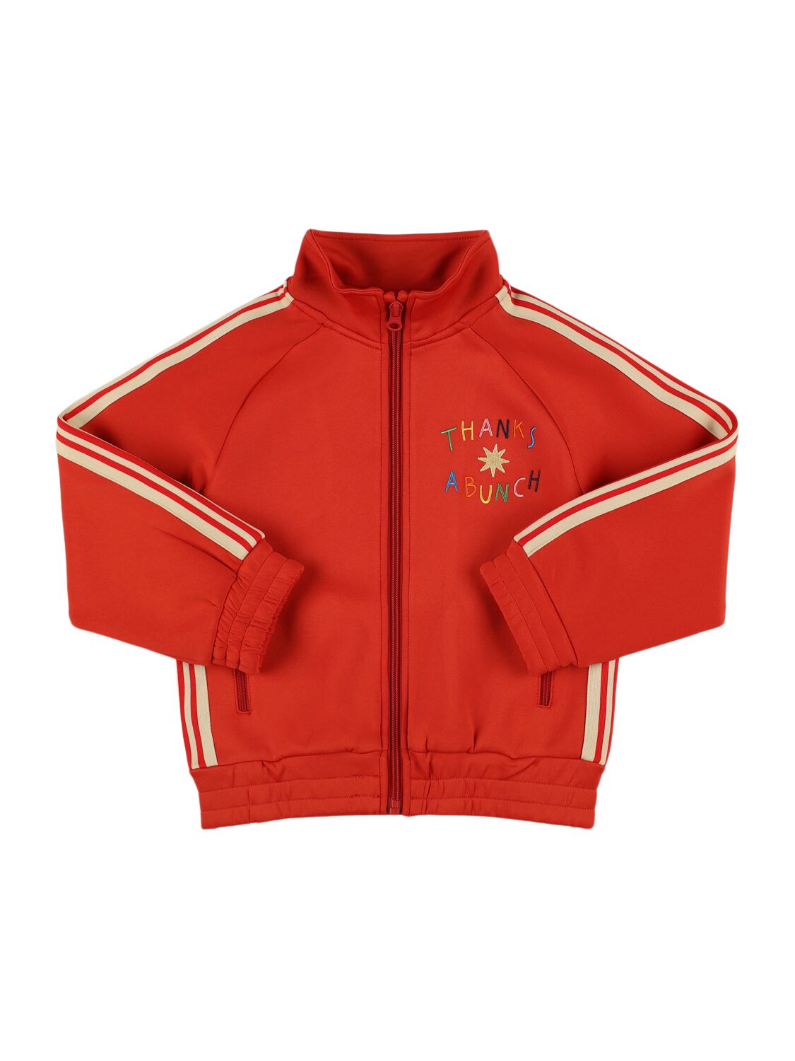 Jellymallow Poly Full-zip Sweatshirt In Red