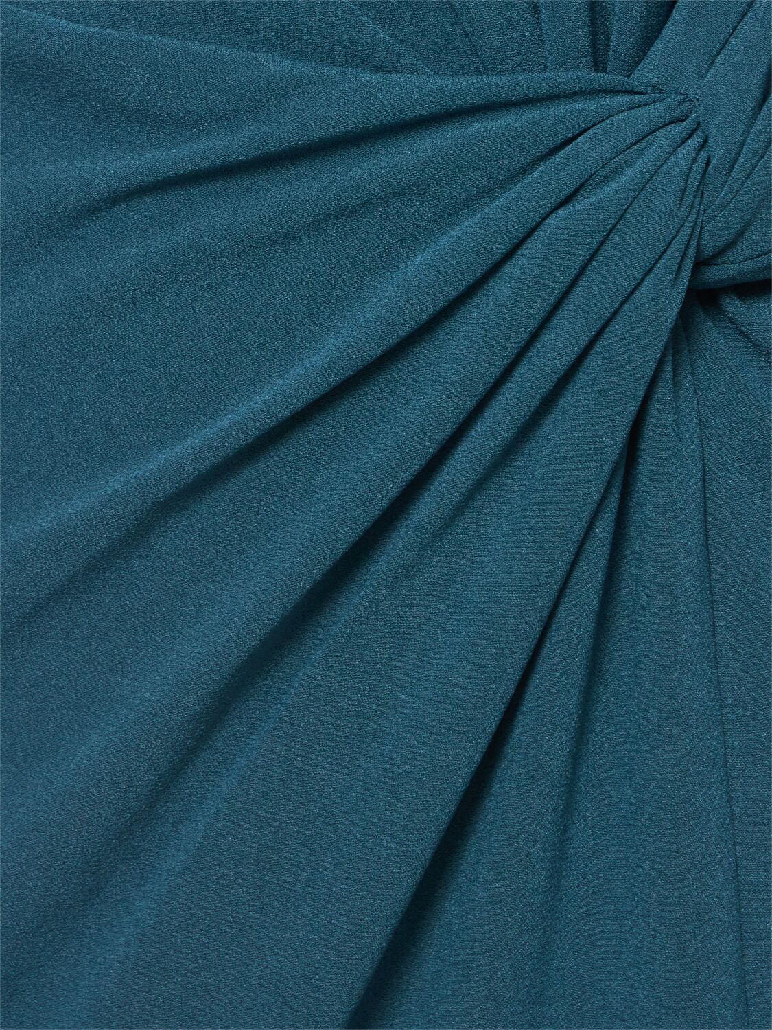 Shop Roland Mouret Asymmetric Satin Crepe Maxi Dress In Green