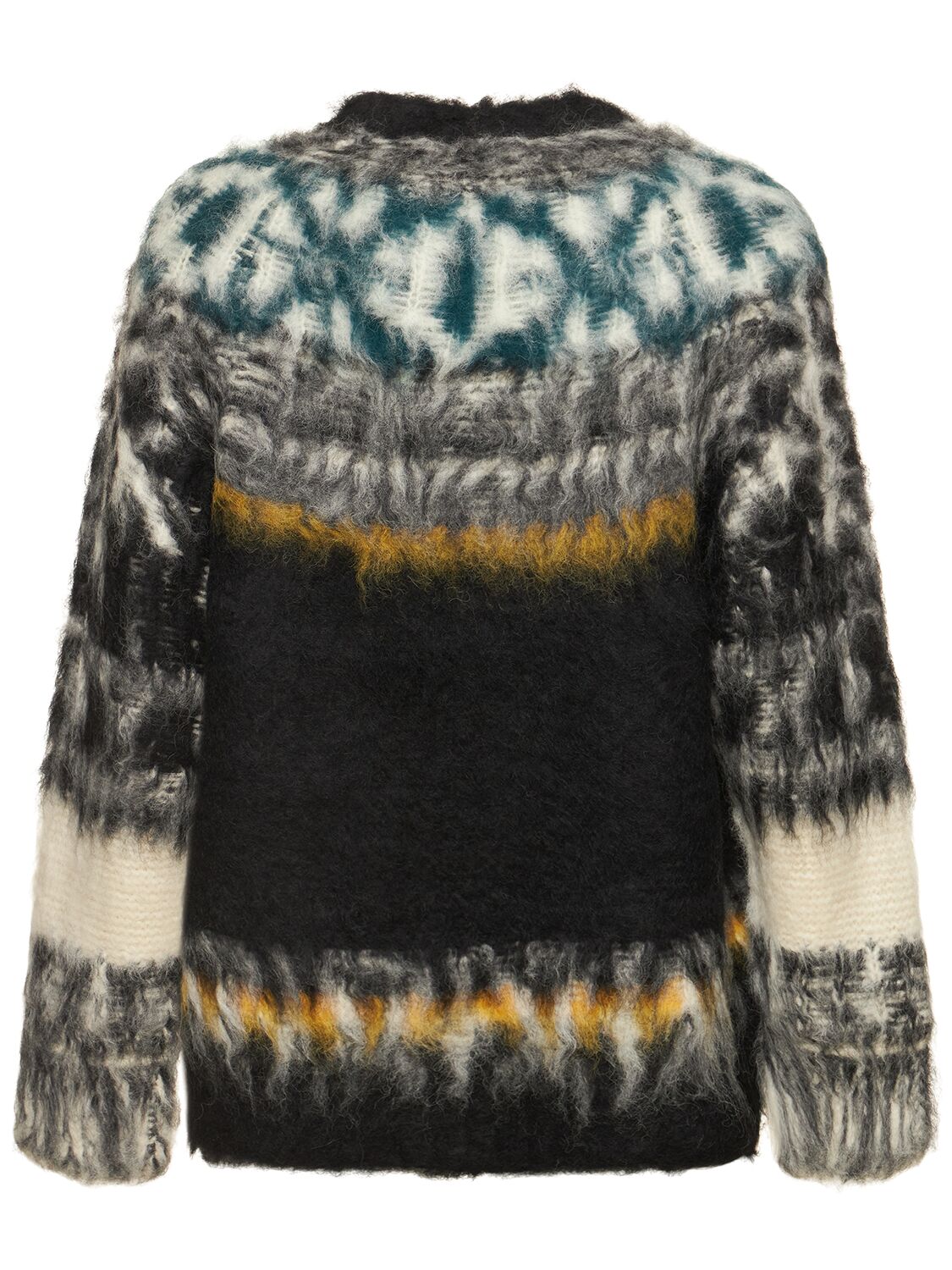 Shop Sacai Pattern Alpaca Blend Knit Sweater In Black