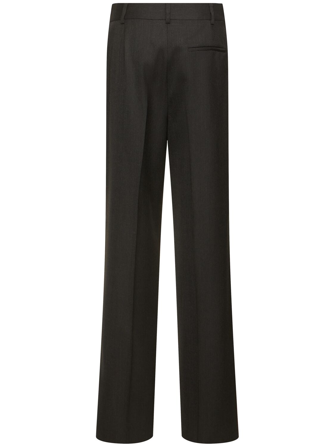 Shop Moschino Tailored High Rise Straight Pants In Grey