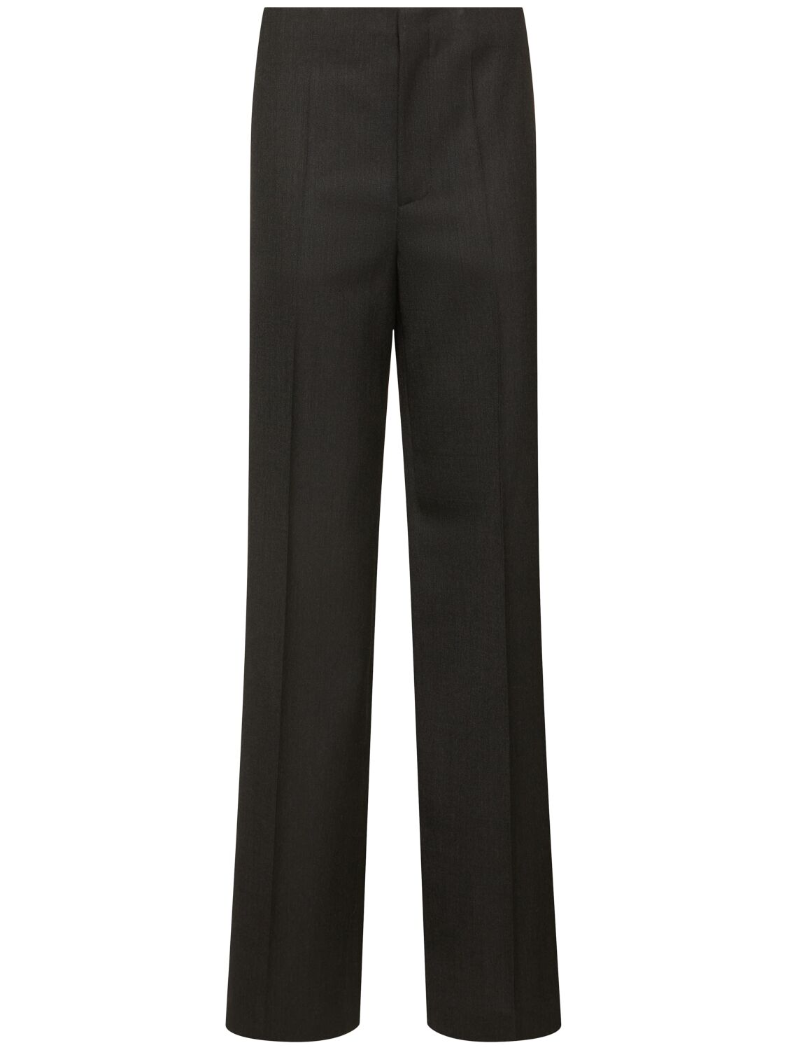 Moschino Tailored High Rise Straight Pants In Black