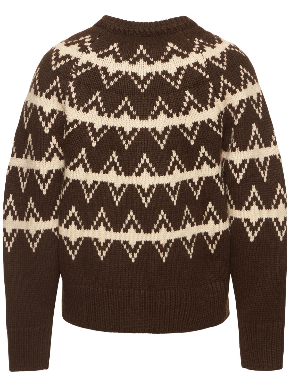 Shop After Pray Odin Jacquard Knit Sweater In Brown