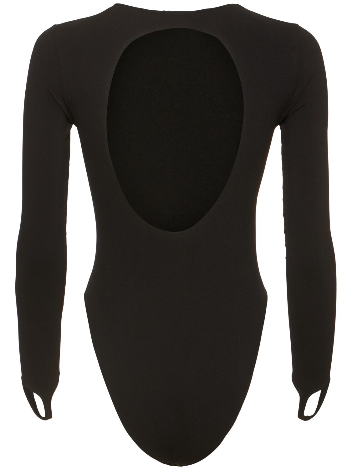 Shop Andreädamo Sculpting Jersey Bodysuit In Black