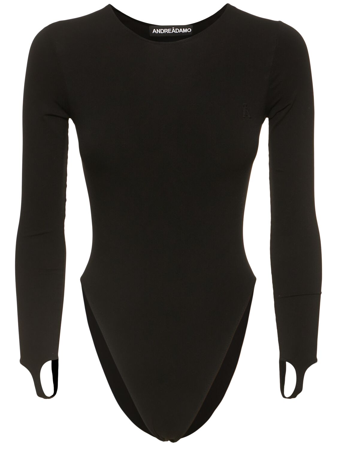 Andreädamo Sculpting Jersey Bodysuit In Black