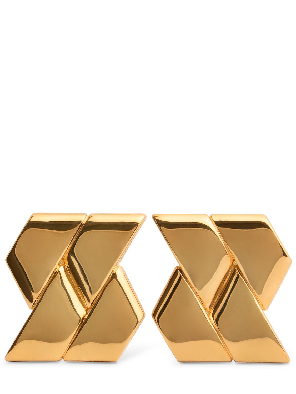 Versace Bind Greca Earrings In Gold