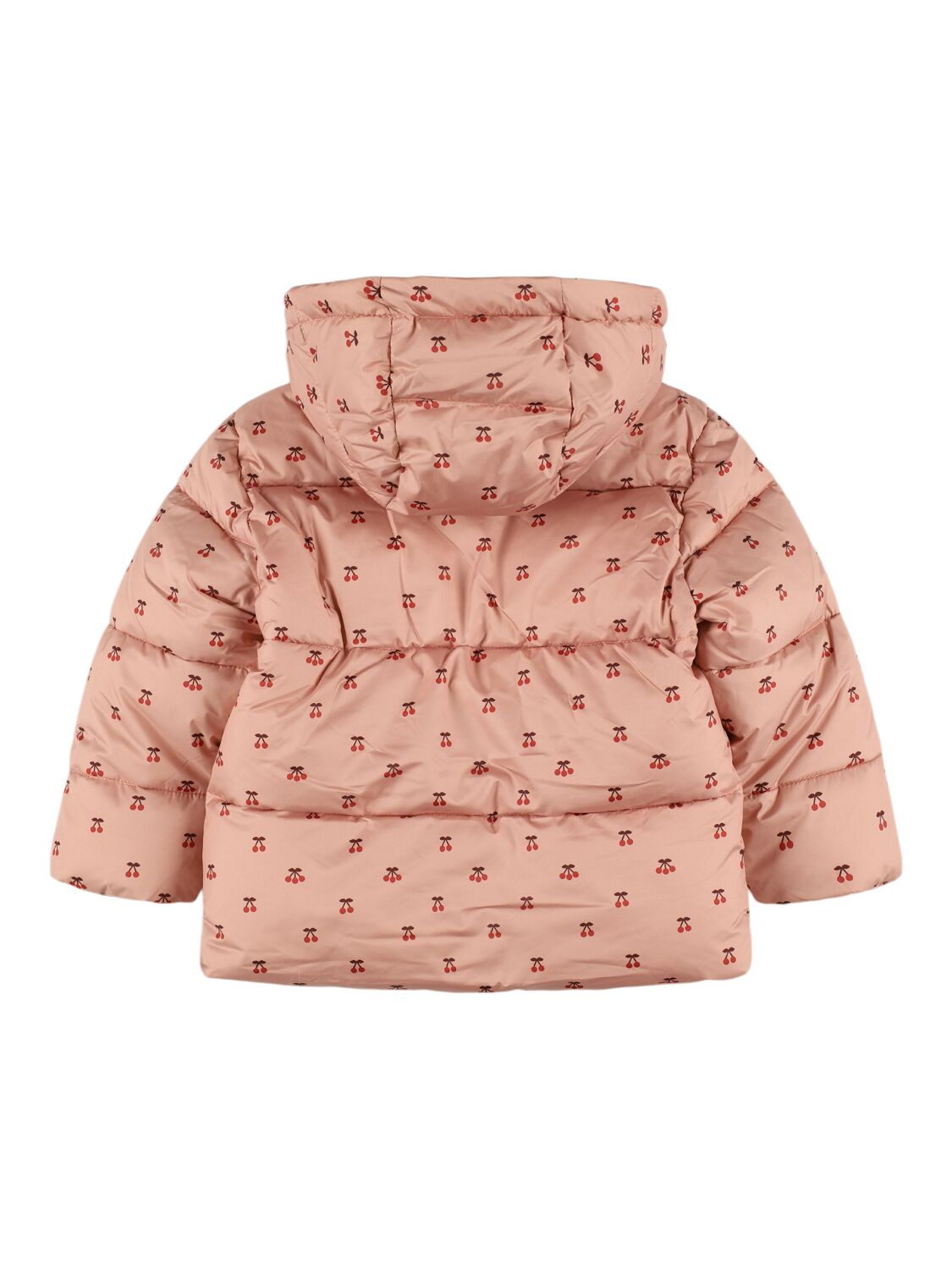 Shop Emile And Ida Printed Poly Hooded Puffer Jacket In Pink