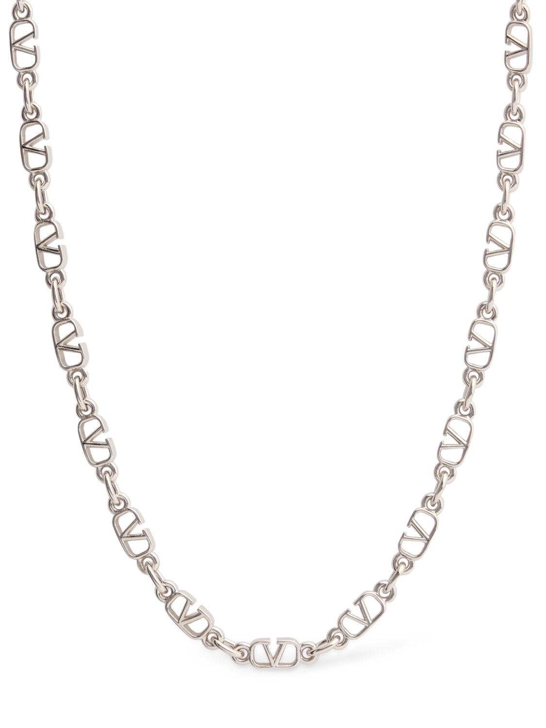 Valentino Garavani Vlogo Signature Necklace In Palladium