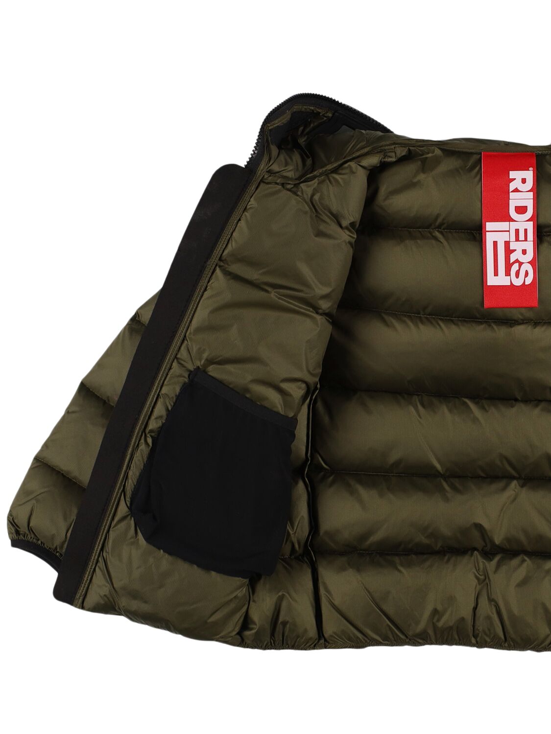 Shop Ai Riders Water Repellent Nylon Down Jacket In Dark Green