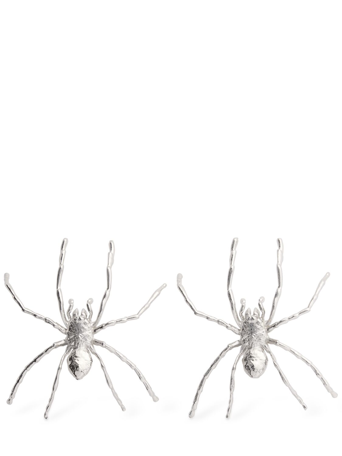 Shop Y/project Spider Stud Earrings In Shiny Silver