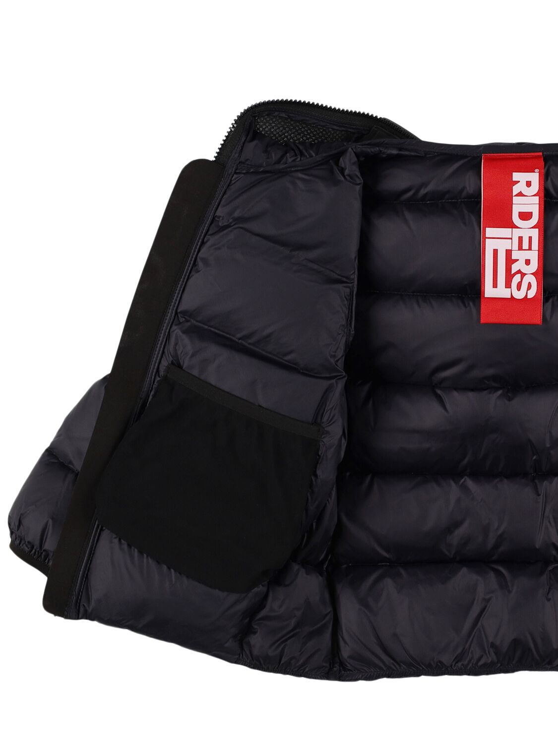 Shop Ai Riders Water Repellent Nylon Down Jacket In Navy