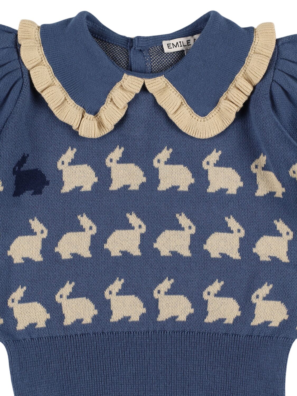 EMILE AND IDA RABBIT COTTON KNIT SWEATER 