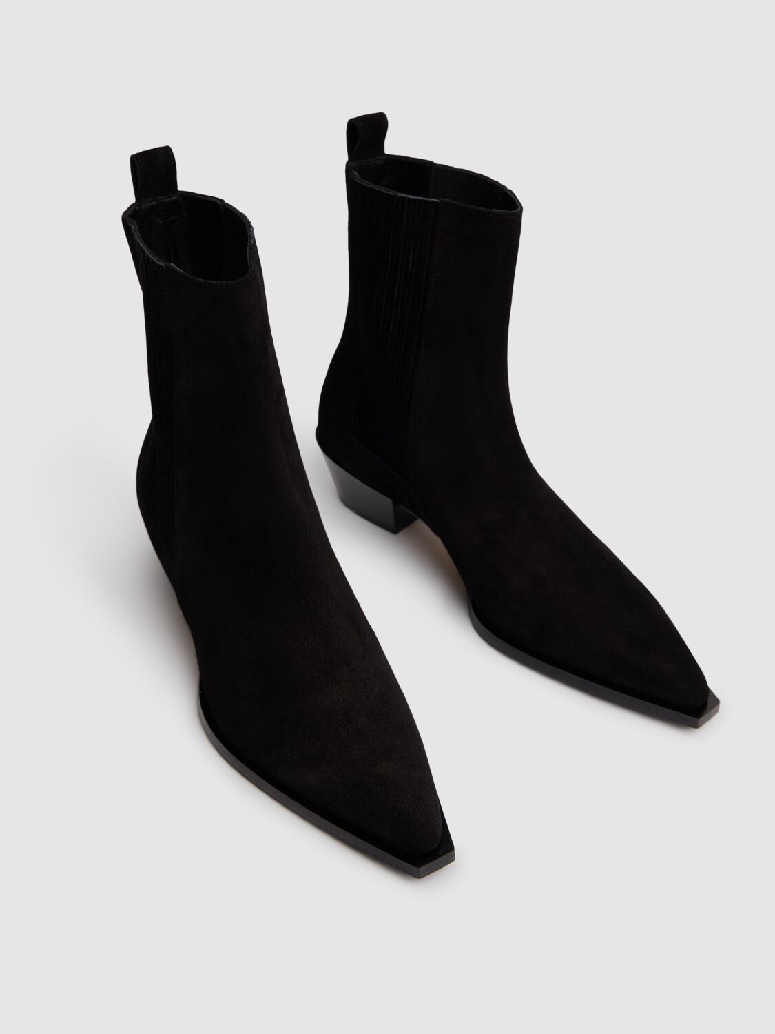 Shop Aeyde 40mm Belinda Suede Ankle Boots In Black