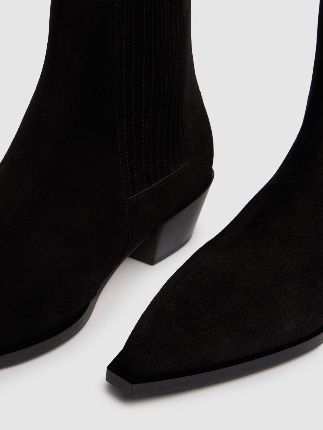 Shop Aeyde 40mm Belinda Suede Ankle Boots In Black