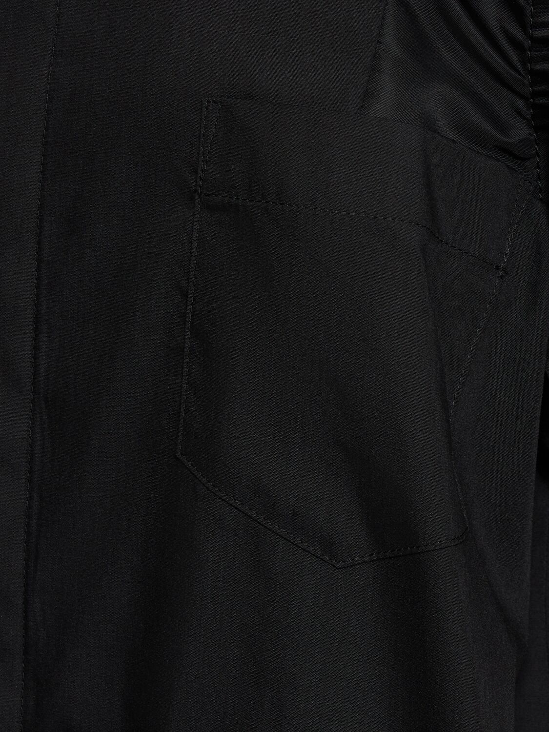 SACAI COTTON POPLIN TWILL MINI SHIRT DRESS