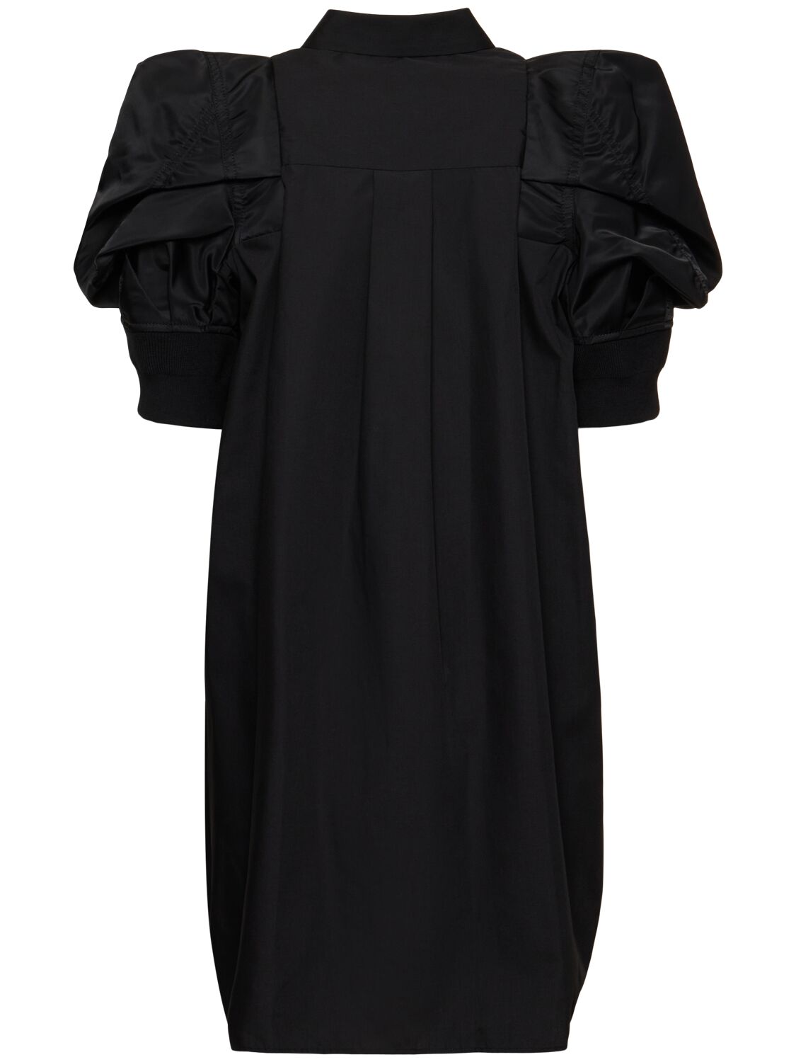 SACAI COTTON POPLIN TWILL MINI SHIRT DRESS