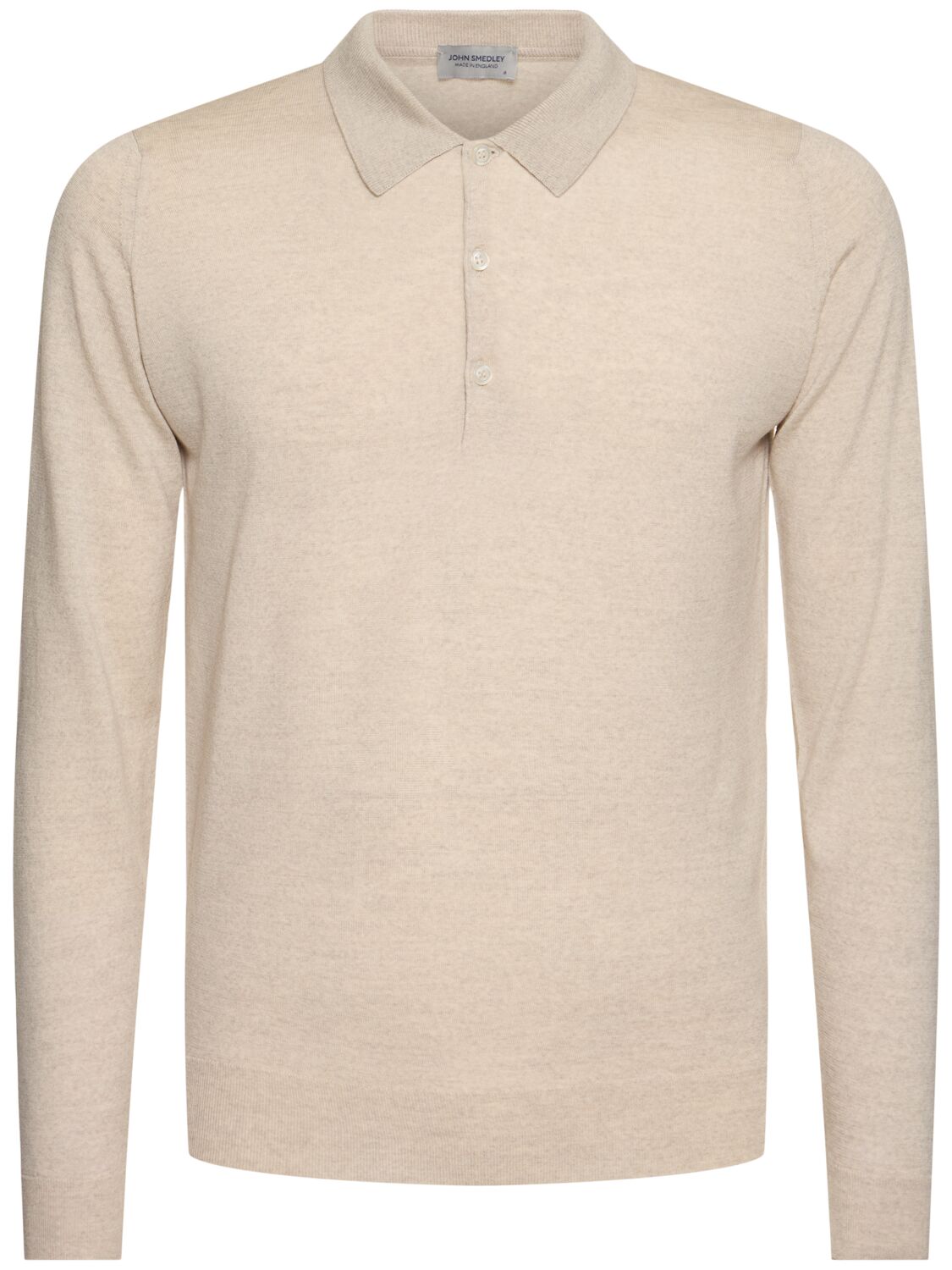 John Smedley Belper Extrafine Wool Knit Polo Sweater In Grey