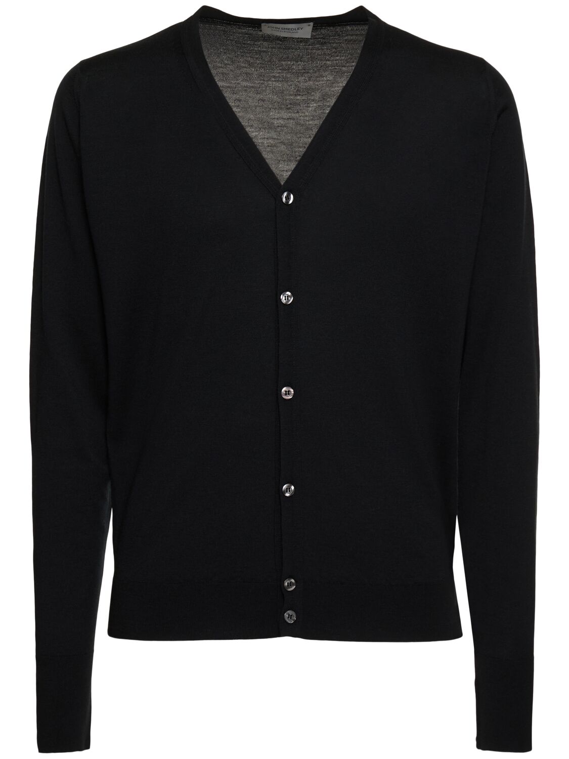 John Smedley Bryn Extrafine Wool Knit Cardigan In Black