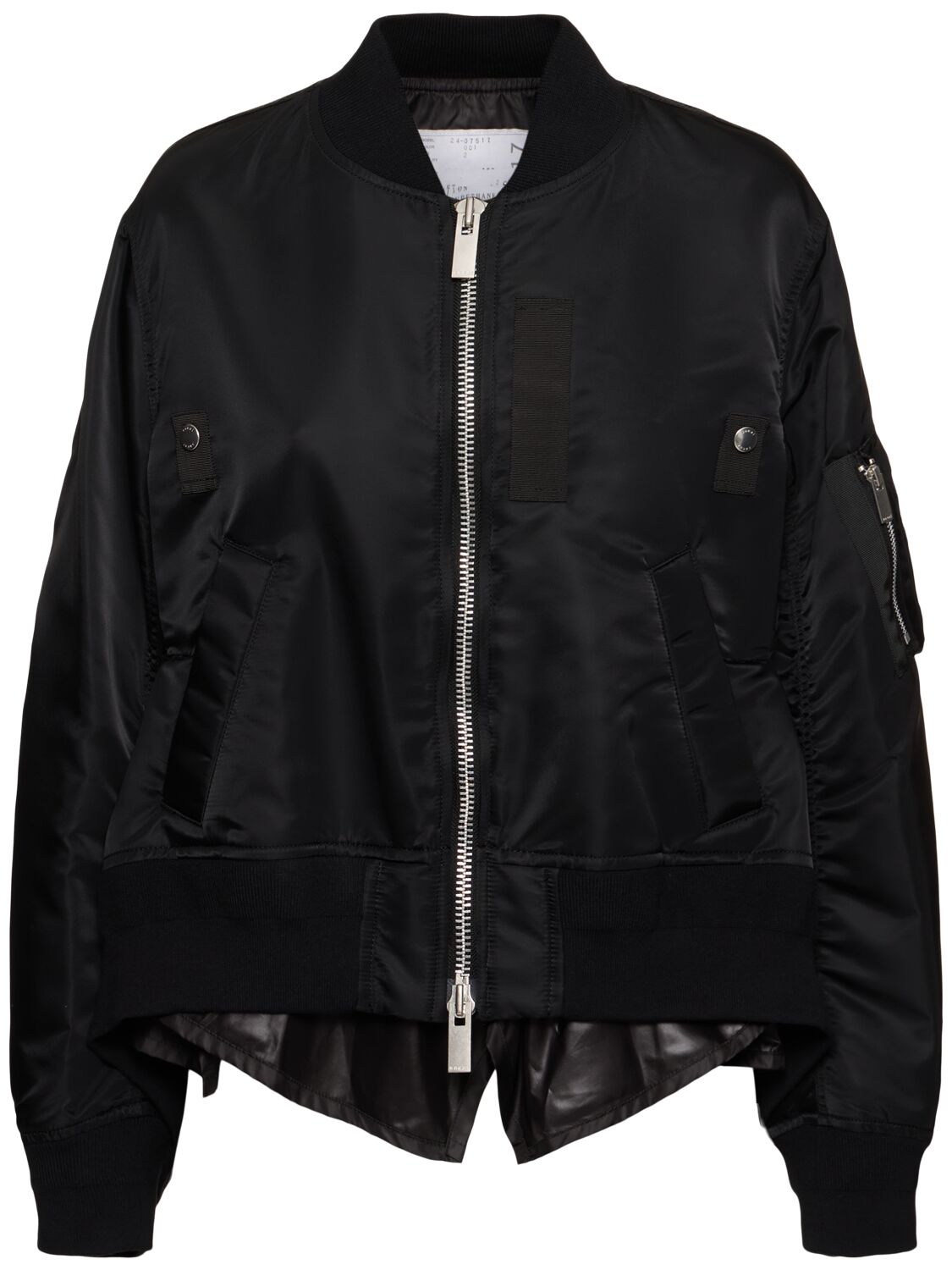 Sacai Nylon Twill Jacket In Black