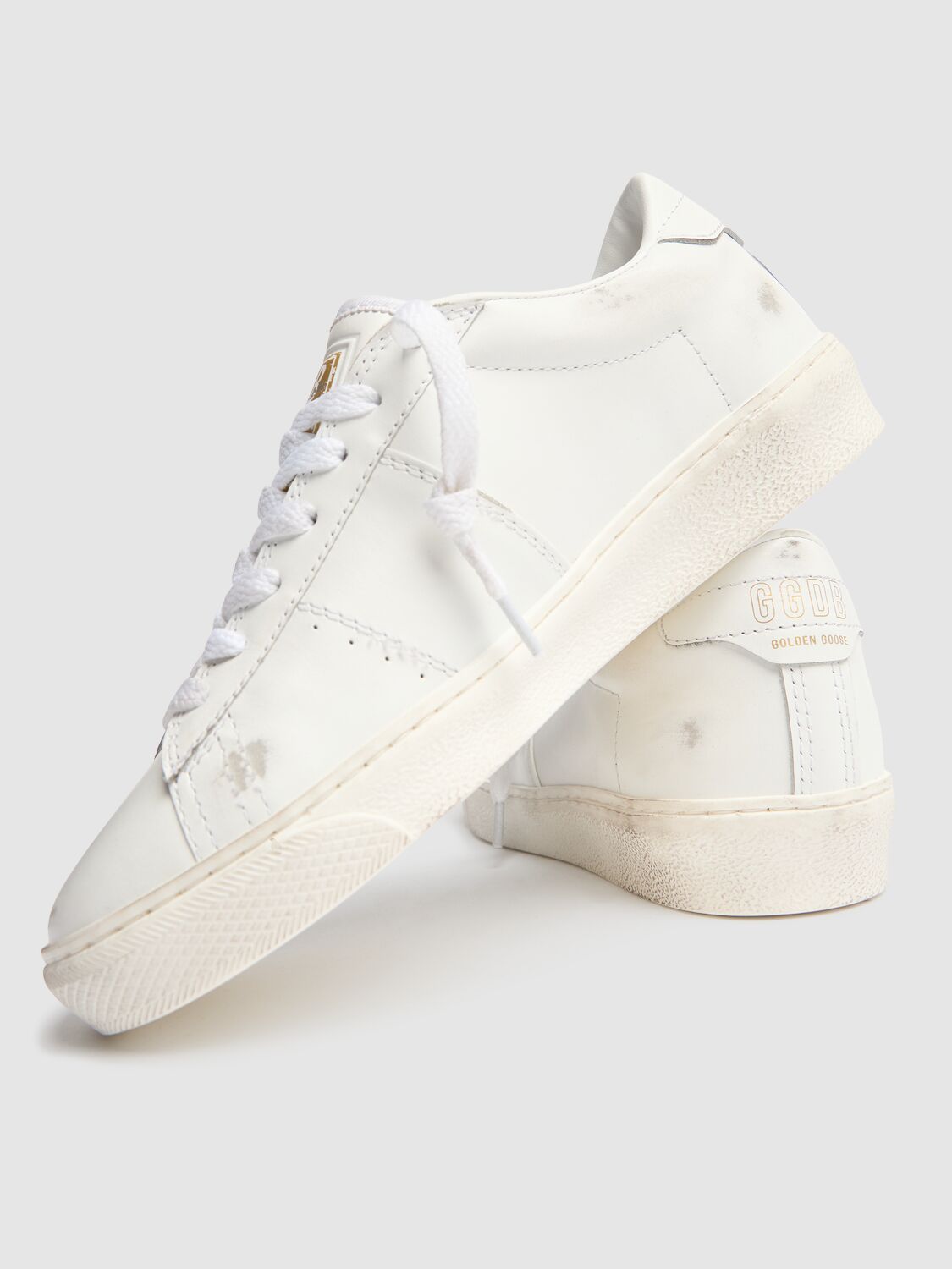 Golden Goose 20mm Matchstar Shiny Leather Sneakers In White