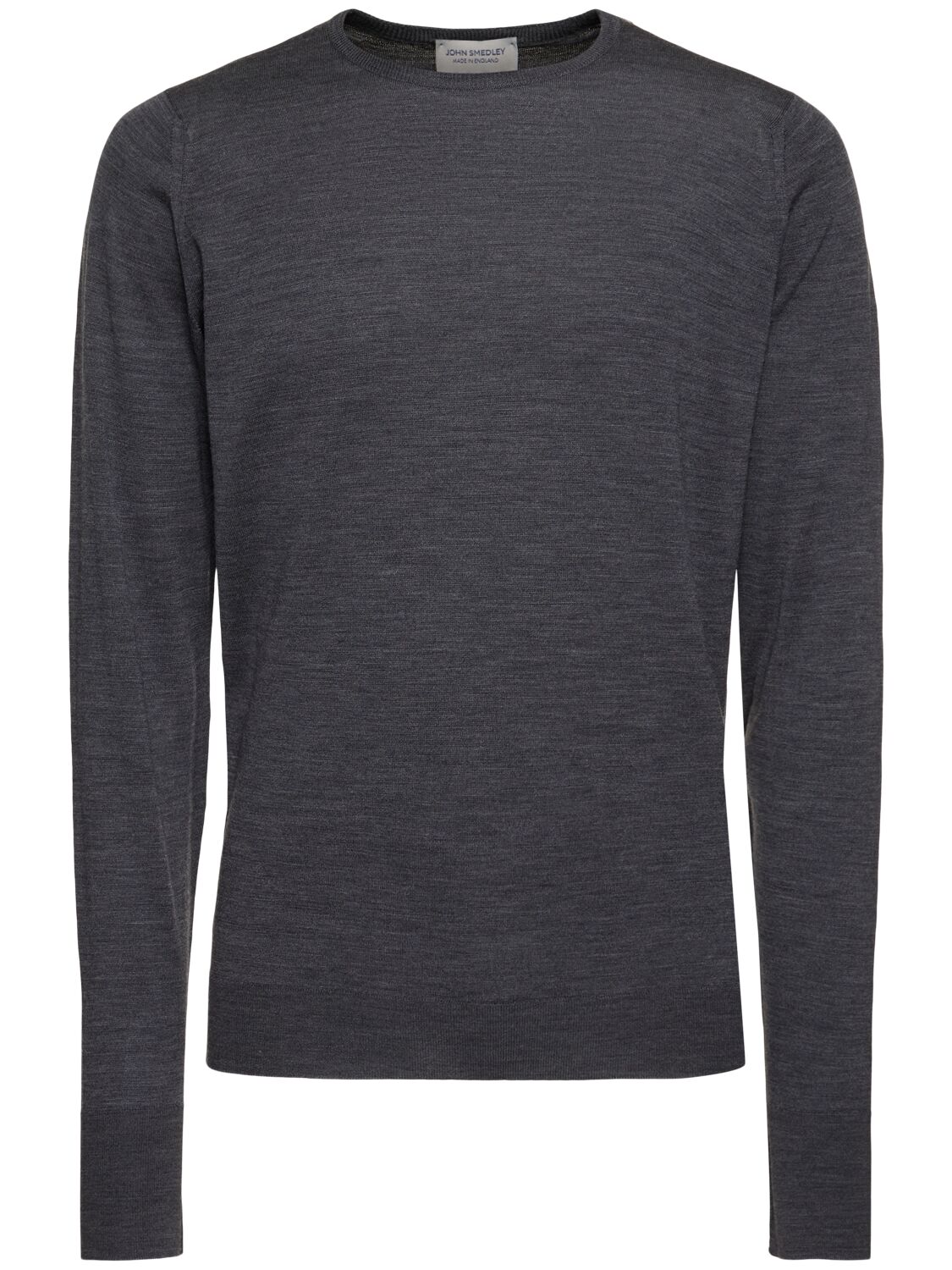 John Smedley Marcus Extrafine Wool Knit Crew Sweater In Gray