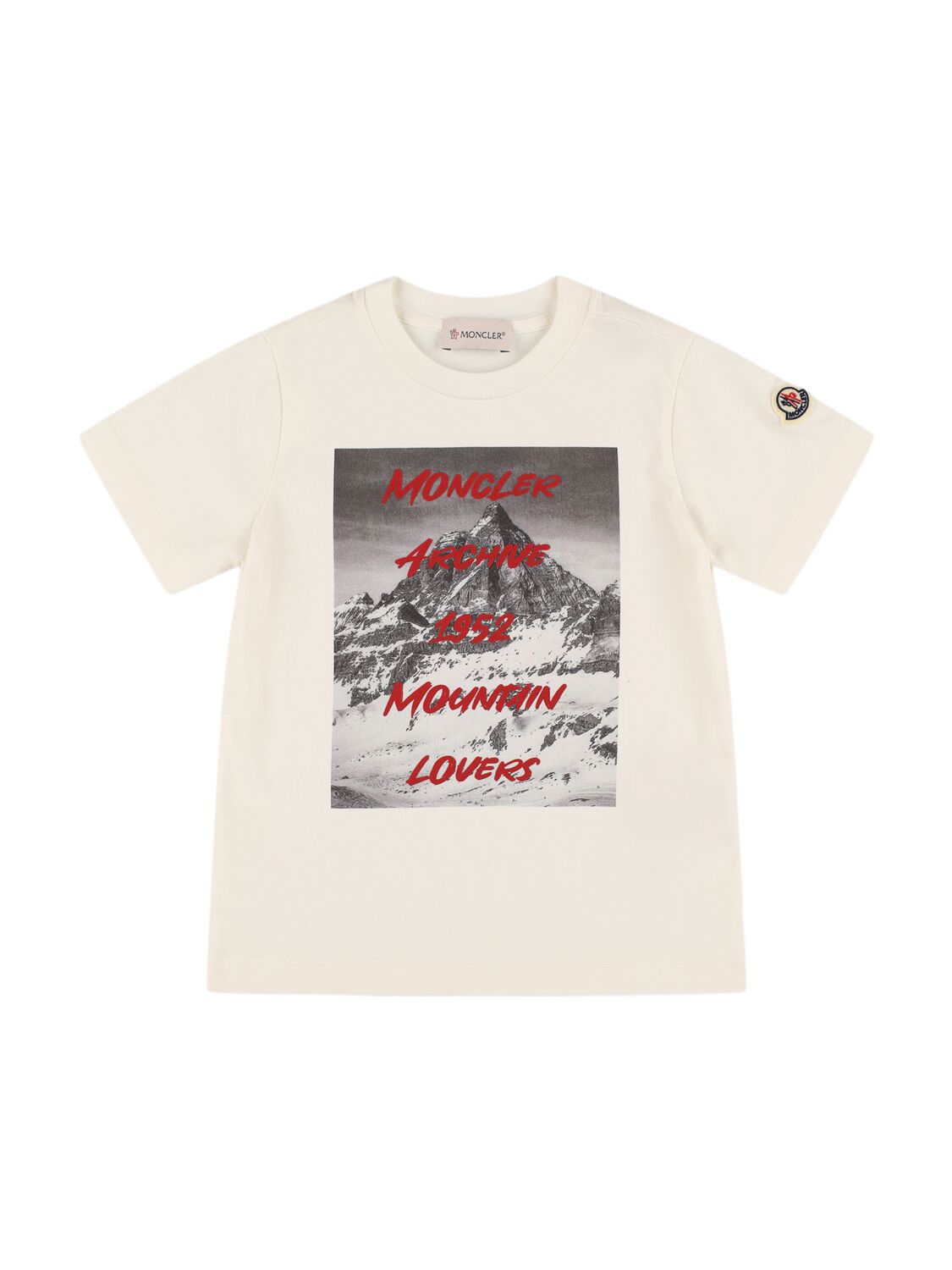 Moncler Logo Cotton Jersey T-shirt In White