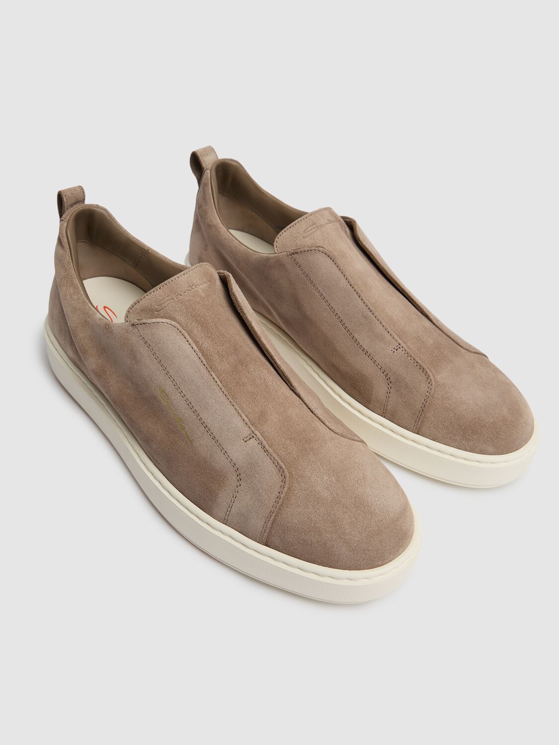 Shop Santoni Victory Low Top Sneakers In Brown