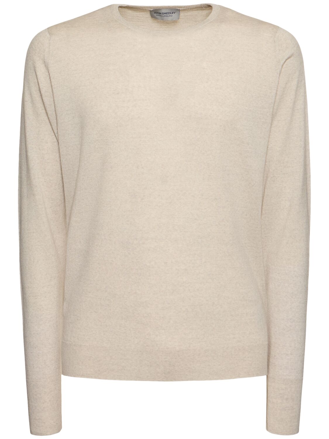 John Smedley Marcus Extrafine Wool Knit Crew Sweater In Neutral