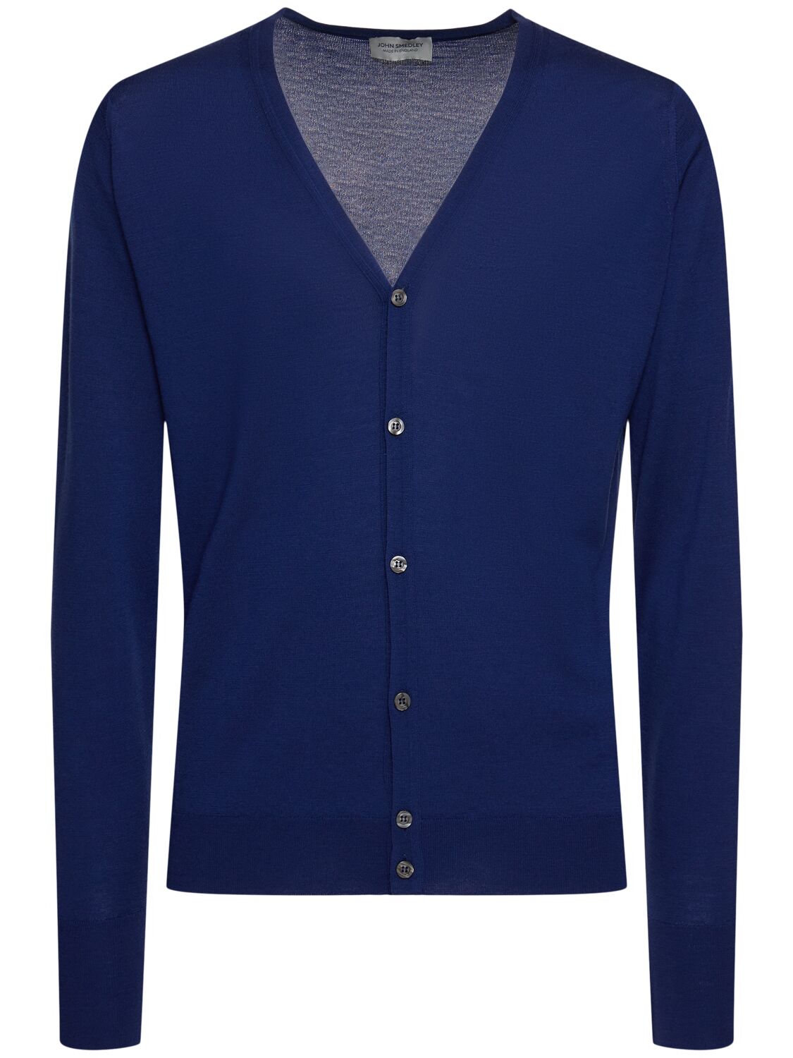 John Smedley Bryn Extrafine Wool Knit Cardigan In Blue