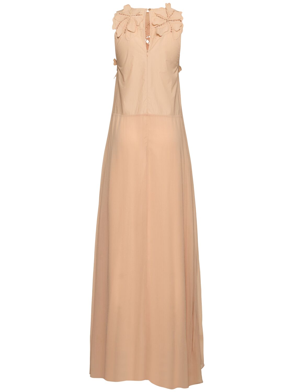 Shop Forte Forte En Fleur Embroidered Long Dress In Pink