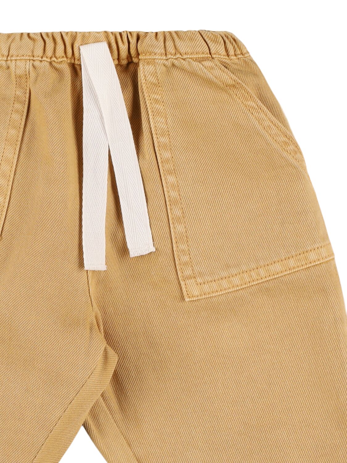 Shop Petit Bateau Stretch Cotton Gabardine Pants In Light Brown