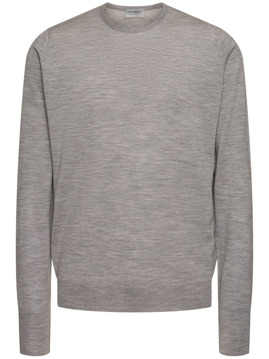 John Smedley Marcus Extrafine Wool Knit Crew Sweater In Gray